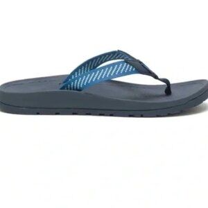 Chaco Lowdown Flip Flop Sandals Blue & White NWOT Size 9